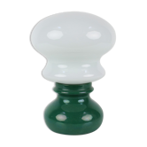 Lampe de table vintage en verre et céramique Osvetlovaci Sklo Valasske Mezirici, années 1970