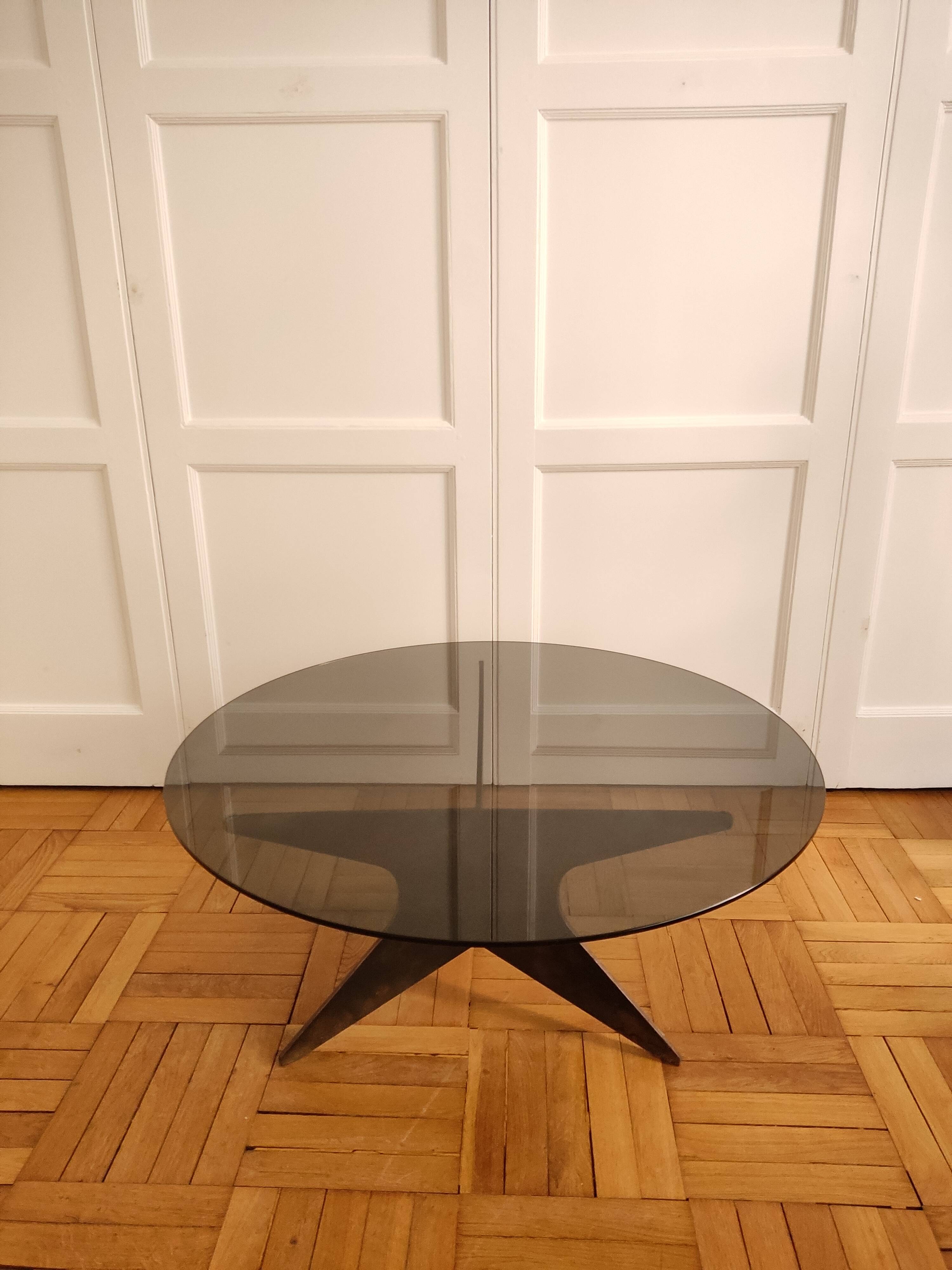 Weathered iron coffee table 1960
