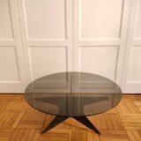 Table basse fer patiné nuagée 1960