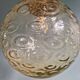 Pair of amber bubble glass pendant lights, 1970s