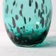 Vase rare en verre d'art Lenox American Design, bleu sarcelle et moucheté d'or, années 1990