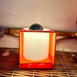 Orange cube lamp