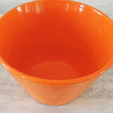 Orange earthenware salad bowl MBFA Pornic