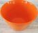 Orange earthenware salad bowl MBFA Pornic
