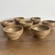 Set of 7 brown stoneware bowls from Digoin.