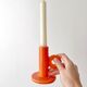 Varnished ceramic candle holder
