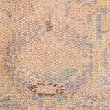 Tapis vintage beige, tapis turc vintage délavé par le soleil, tapis beige