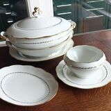 SFP service dish set - Limoges - White and golden