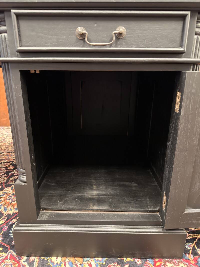 Classic English Black Chesterfield Desk