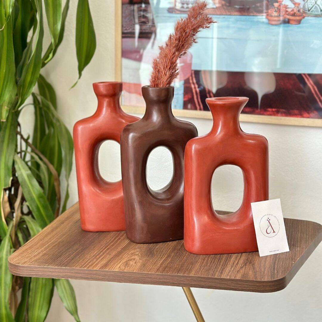 7 Vases artisanals Riad mat