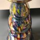 Boho chic iridescent/Iridescent vase. Millefiori. Wilhelm Kralik