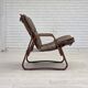 1970s, Norwegian lounge chair, brown furniture leather.