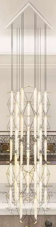 Lustre trio 2x4 mosaic - white + black wires - designheure