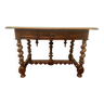 Louis XIII desk table in carved walnut 19th century