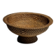 Small bowl on a pedestal made of woven Indonesian rattan D18 H9