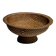 Small bowl on a pedestal made of woven Indonesian rattan D18 H9