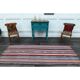 1970s Vintage Turkish Oushak Handmade Wool Cotton Red Runner Rug 95x252