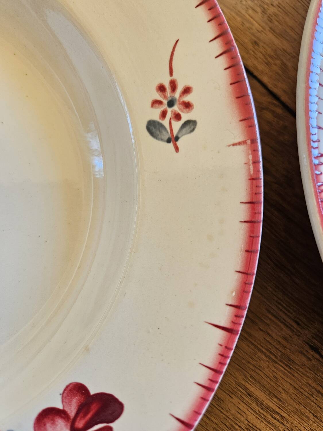 Digoin retro soup plates, Margaret