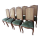 Set of 8 chairs back canned, seat very comfortable
