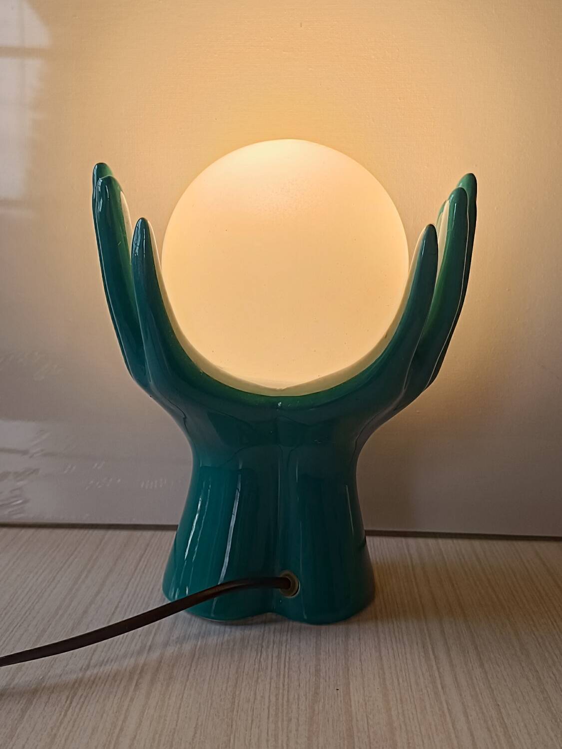 Vintage ceramic hand lamp from the 80s