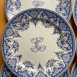 Gien - sublime suite d’assiette plates (x6)