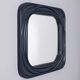 Vintage 1970s square wall mirror in blue plastic, Italian design