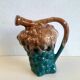 Carafe bottle grape barbotine ALPHO art deco