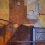 Abstract painting "Venice" by Monique Breton-Prouté, also known as Pehem