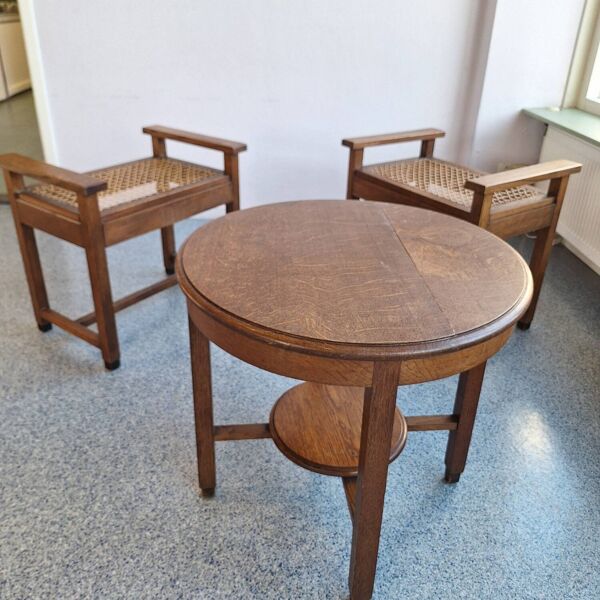 Ensemble meubles d' entrée de l'école d'Amsterdam/ Art Deco années 1930