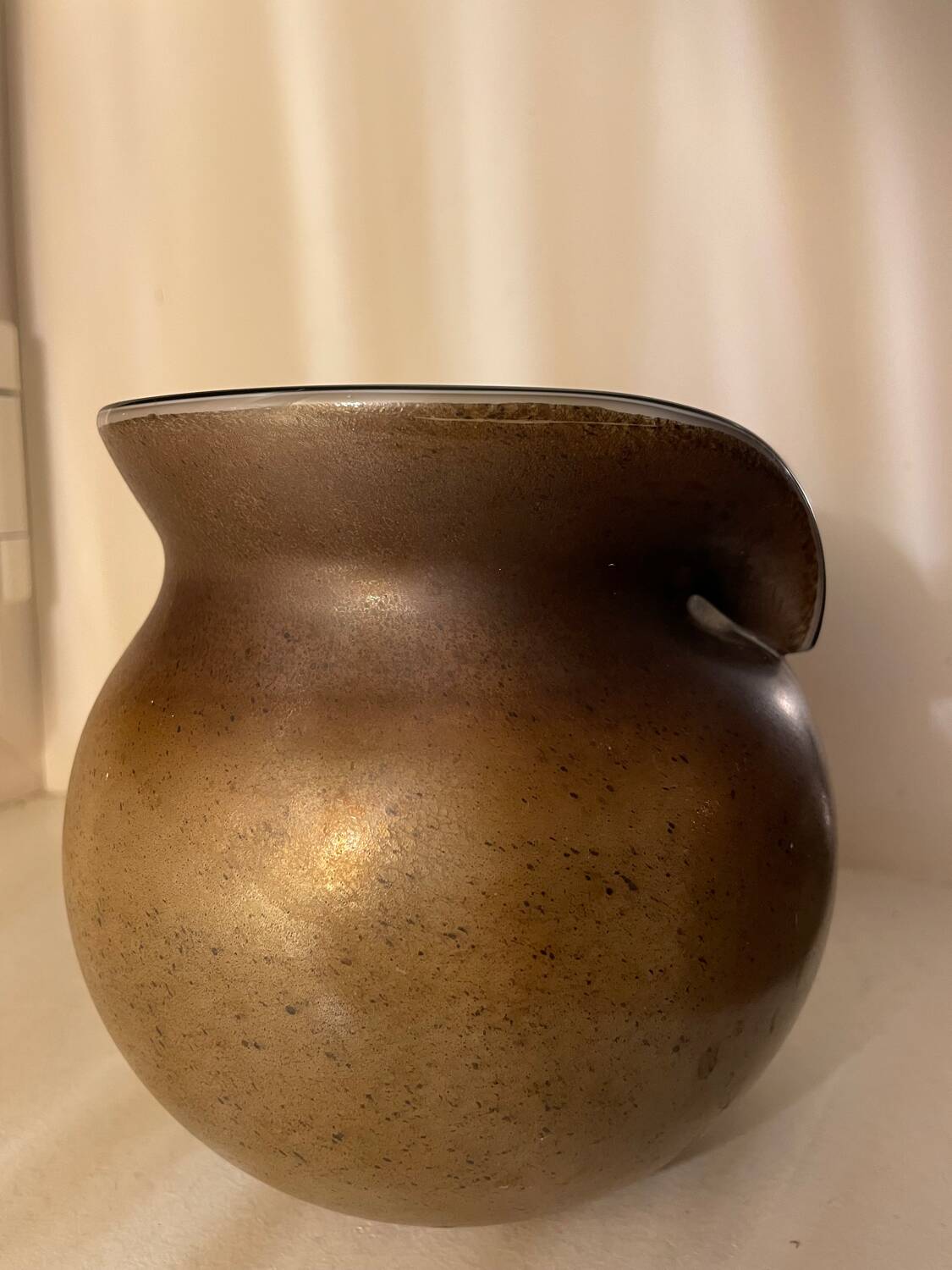 Bi-concept design glass paste vase