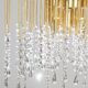 Brass and swarovsky crystals hanging lamp 1960