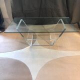 David Lange plexiglass coffee table