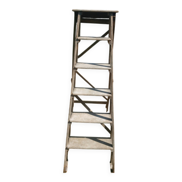 Escabeau de peintre vintage en bois