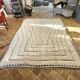BENI OUARAIN RUG WHITE - MOROCCAN BERBER RUG HANDWOVEN - Thick wool