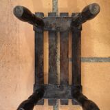 Step foot rest wooden foot stool vintage brutalist