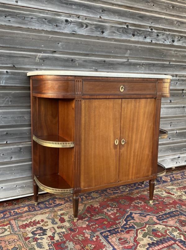 Mahogany console and mahogany veneer