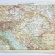 Old engraving 1898, Empire of Austria-Hungary, map • Lithograph, Original plate