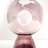 Postmodern Old Rose Murano Glass Vase with a Hole, Italy