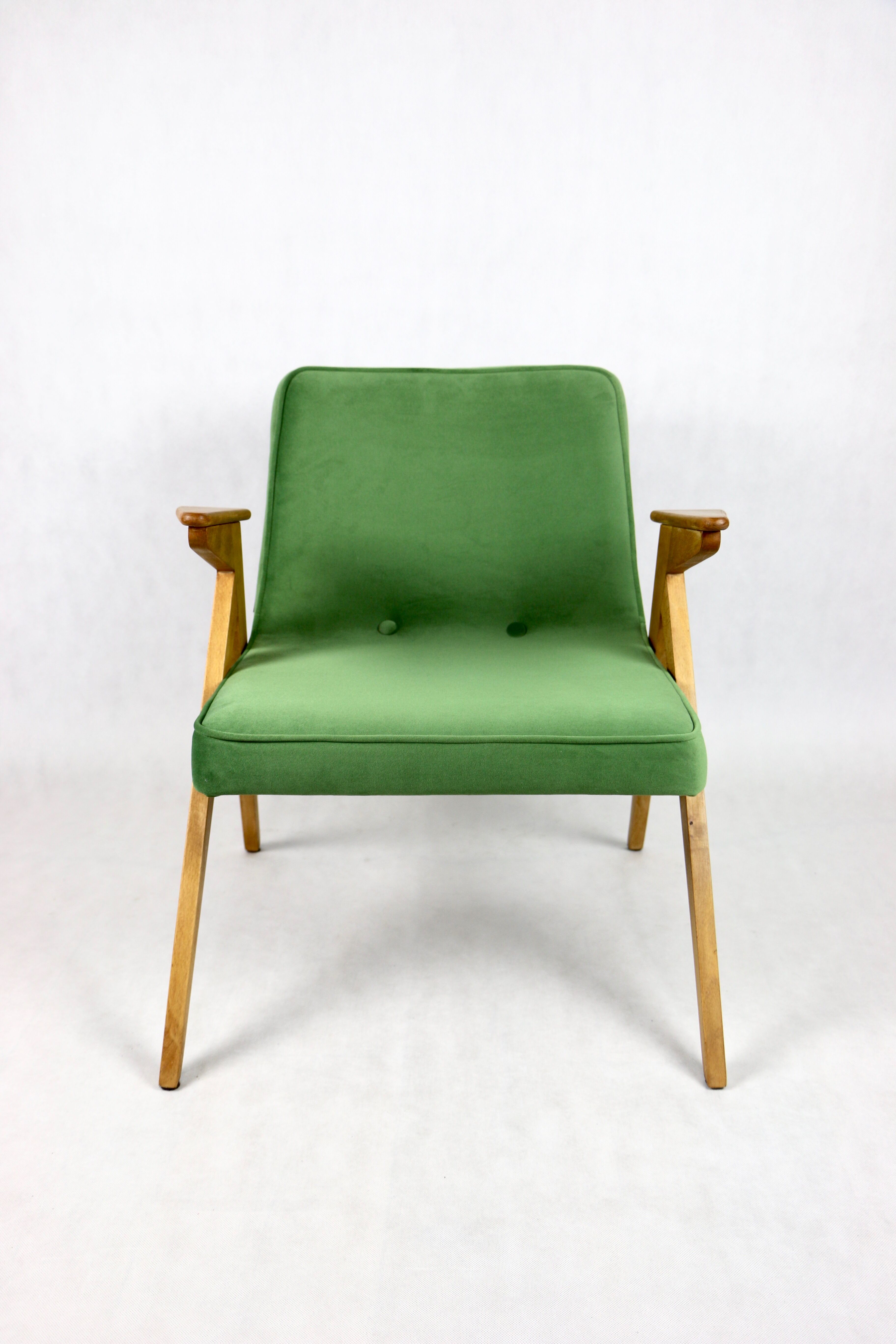 Green Bunny Armchair by Józef Chierowski, 1970s