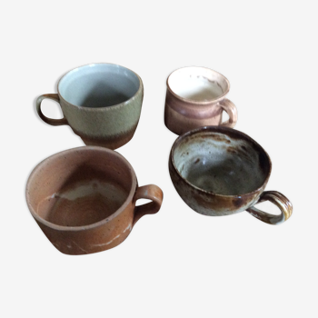 Set de 4 tasses en grès