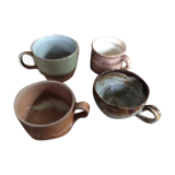 Set of 4 stoneware cups