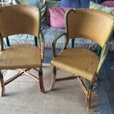 Paire de fauteuils en rotin