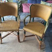 Paire de fauteuils en rotin