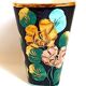 Vase Vallauris Monaco décor floral Hauteur 25,3 cm