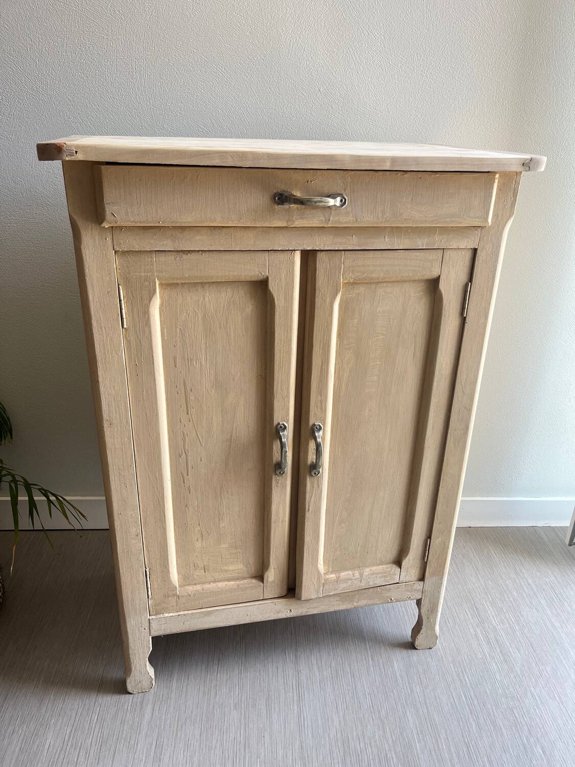 Antique Parisian buffet/jam cupboard in patinated wood
