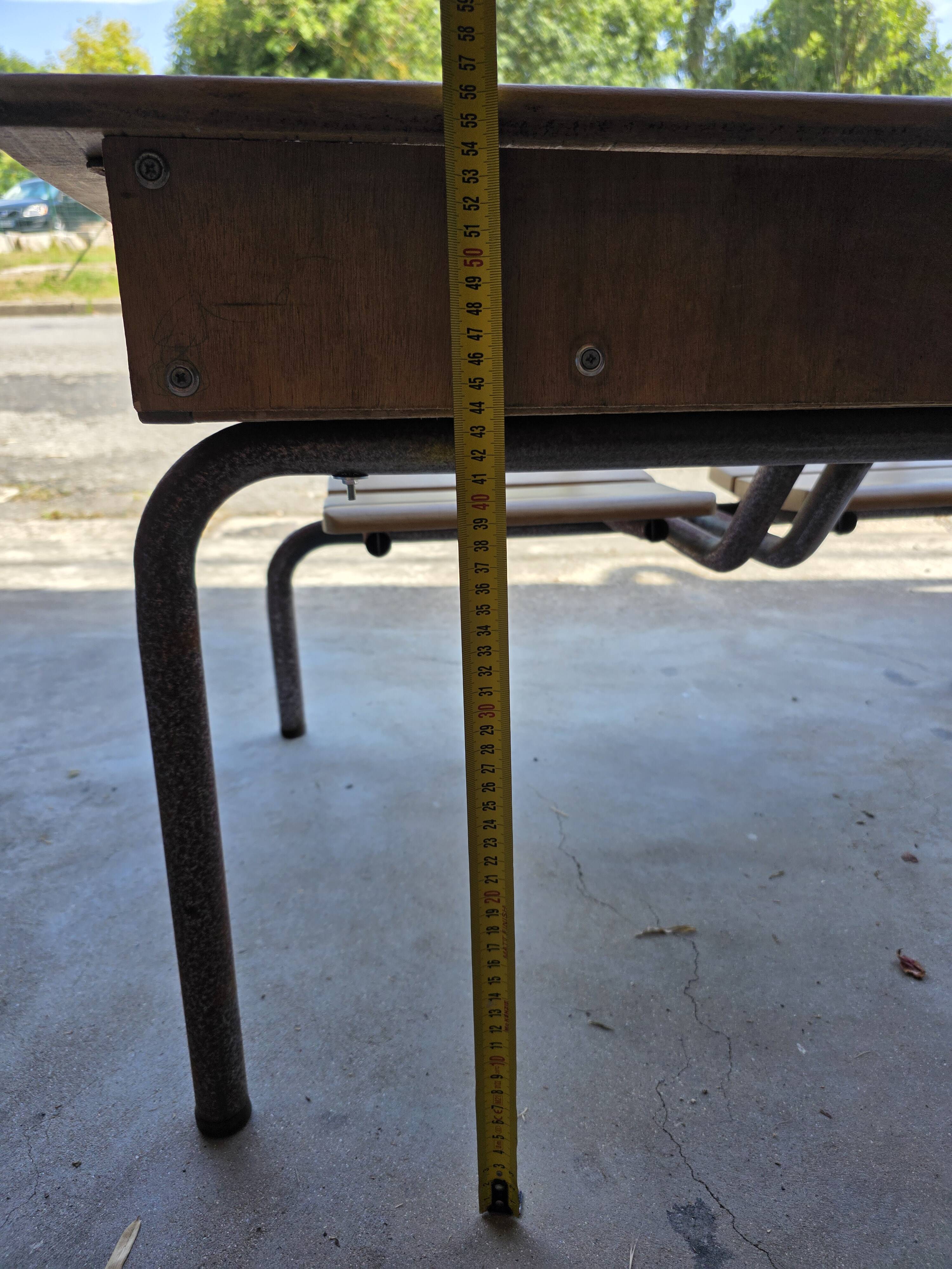 Vintage 2-seater school desk for children
