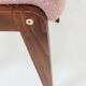 Vintage pink boucle tabouret modern design set of 2