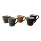 Set of five mugs from a 1960s Scandinavian studio.