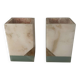 Pair of Art Deco marble and onyx bookends