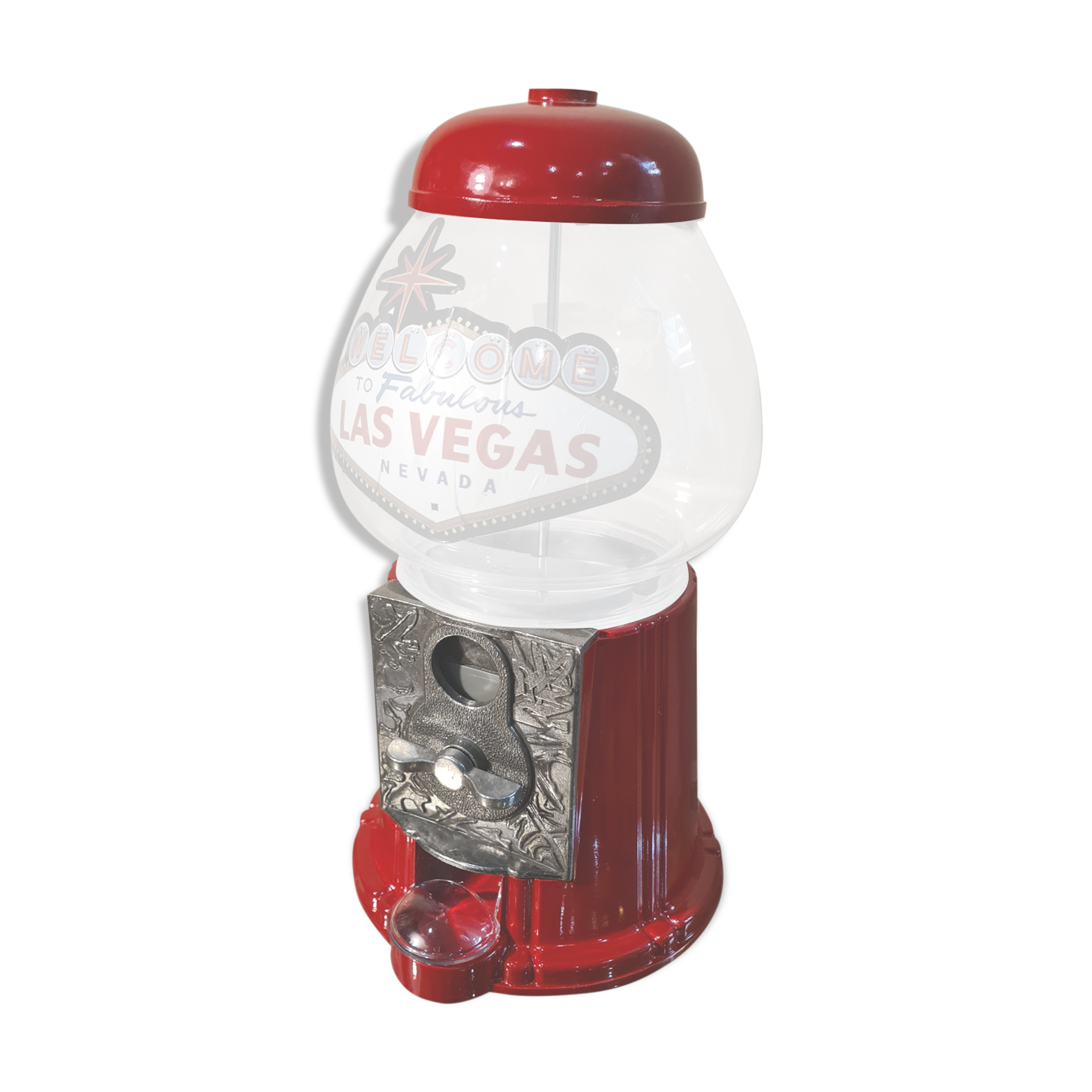 red candy dispenser las vegas 28x15 with its original packaging